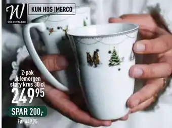 Imerco 2-pak julemorgen story krus tilbud