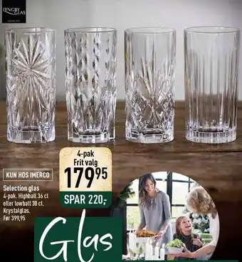 Imerco Lyngby glas selection glas tilbud