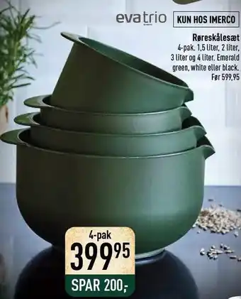 Imerco Eva trio røreskålesæt tilbud