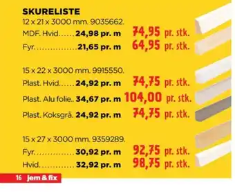 jem & fix Hornbaek skureliste tilbud