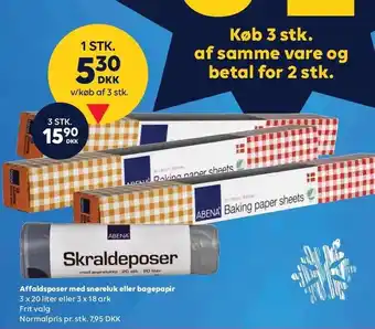 BorderShop Affaldsposer med snøreluk eller bagepapir tilbud