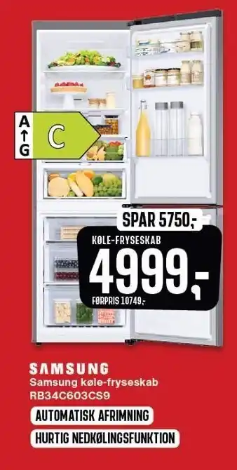 Skousen Samsung køle-fryseskab tilbud