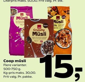 Coop 365 Coop müsli tilbud