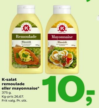 Coop 365 K-salat remoulade eller mayonnaise tilbud