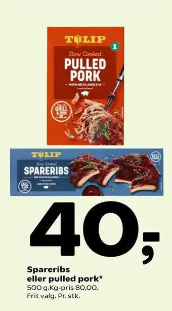 Coop 365 Spareribs eller pulled pork tilbud
