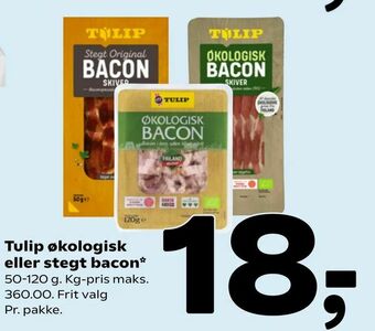 Coop 365 Tulip økologisk eller stegt bacon tilbud