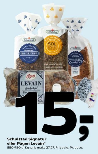 Coop 365 Schulstad Signatur eller Pågen Levain tilbud
