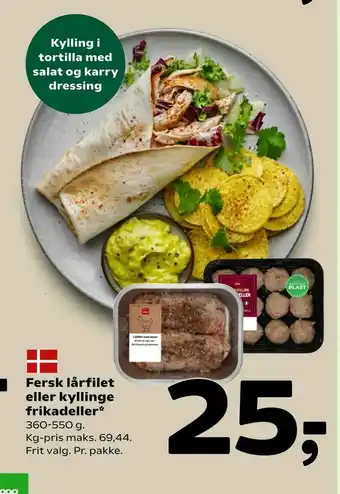 Coop 365 Fersk lårfilet eller kyllinge frikadeller tilbud