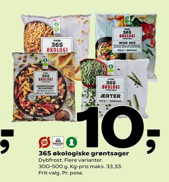 Coop 365 365 økologiske grøntsager tilbud