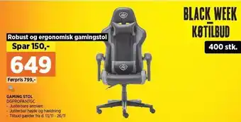 Power Gaming stol tilbud