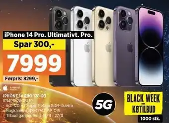 Power Iphone 14 pro 128 gb tilbud