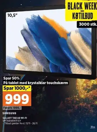 Power Galaxy tab a8 wi-fi tilbud