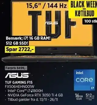 Power Tuf gaming f15 tilbud