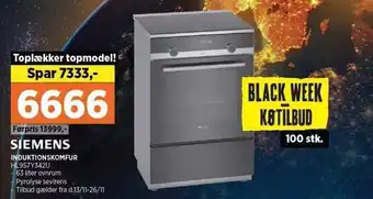 Power Siemens induktionskomfur tilbud