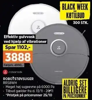 Power Roborock robotstøvsuger tilbud