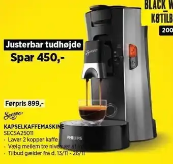 Power Senseo kapselkaffemaskine tilbud