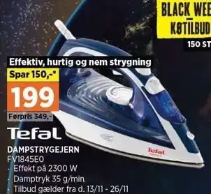 Power Tefal dampstrygejern tilbud
