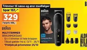 Power Braun multitrimmer tilbud