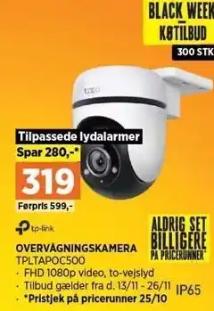 Power Tp-link overvågningskamera tilbud