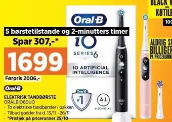 Power Oral-b elektrisk tandbørste tilbud