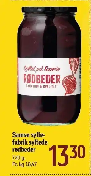 Føtex Samsø syltefabrik syltede rødbeder tilbud