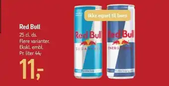 Føtex Red bull 25 cl tilbud