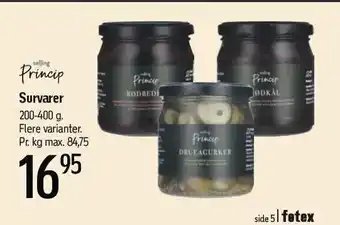 Føtex Princip survarer tilbud