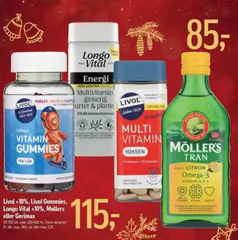 Føtex Livol vitaminer eller gerimax tilbud
