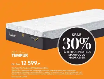 SengeSpecialisten Tempur pro plus smartcool skummadras tilbud