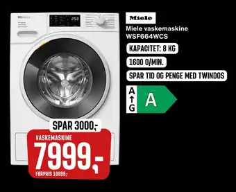 Skousen Miele vaskemaskine wsf664wcs tilbud