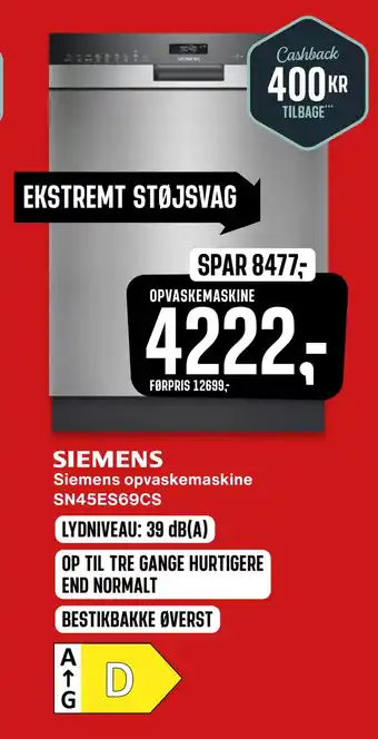 Skousen Siemens opvaskemaskine sn45es69cs tilbud
