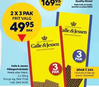 Galle & jessen pålægschokolade mælk