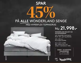 SENG Wonderland melody 342 elevationsseng tilbud