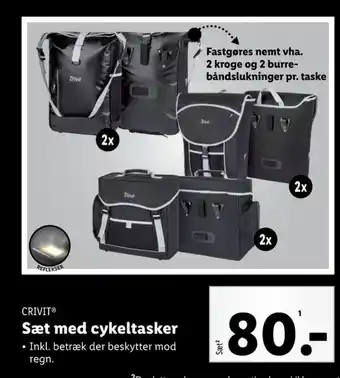 Lidl Crivit cykeltaske tilbud