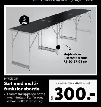Lidl Parkside arbejdsbord tilbud