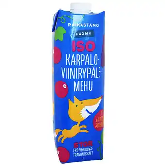 Raikastamo | vindrue & tranebær juice | drikke > juice, smoothie & saft