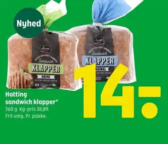 Coop 365 Hatting sandwich klapper tilbud
