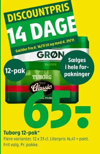 Coop 365 Tuborg 12-pak tilbud