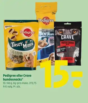 Pedigree eller Crave hundesnacks