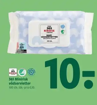 Coop 365 365 Minirisk vådservietter tilbud