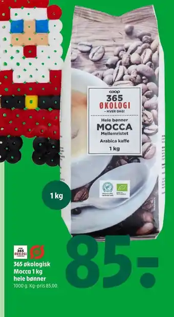 Coop 365 365 økologisk Mocca 1 kg hele bønner tilbud