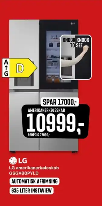 Skousen Lg køle/fryseskab tilbud