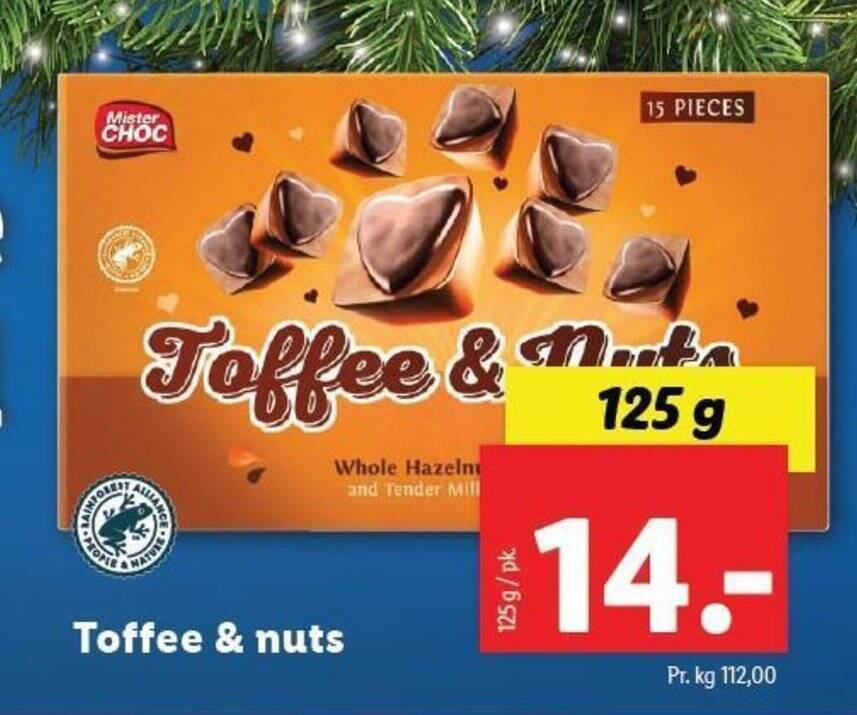 Toffee & nuts tilbud hos Lidl