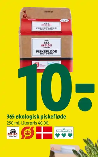 Coop 365 365 økologisk piskefløde tilbud