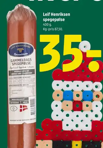 Leif henriksen spegepølse