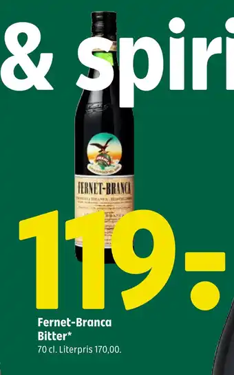 Coop 365 Fernet-branca bitter tilbud