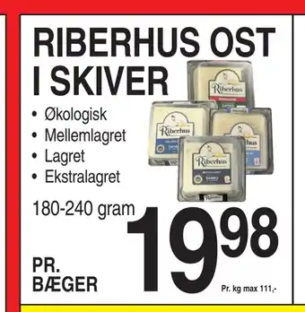Riberhus ost i skiver