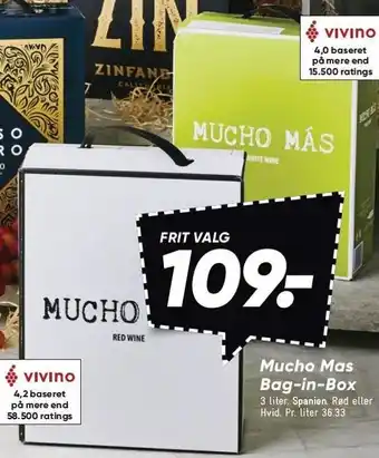 Bilka Mucho mas bag-in-box tilbud