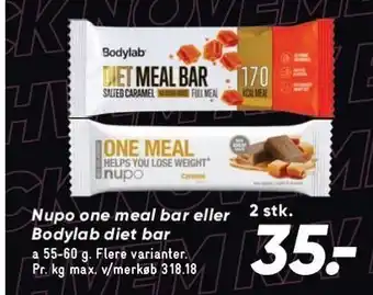 Bilka Nupo one meal bar eller bodylab diet bar tilbud