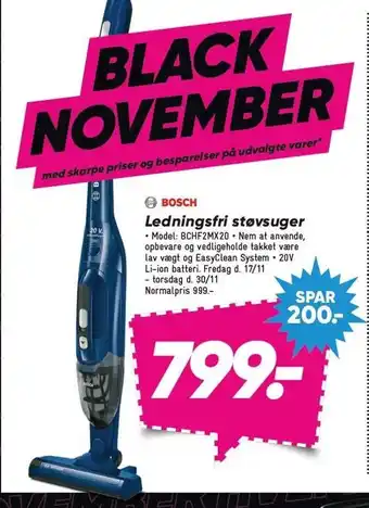 Bilka Bosch ledningsfri støvsuger tilbud